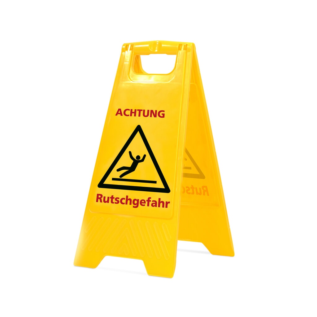 Warnaufsteller 'Achtung Rutschgefahr!', Höhe 590 mm Produktabbildung: Warnaufsteller 'Achtung Rutschgefahr!', Höhe 590 mm