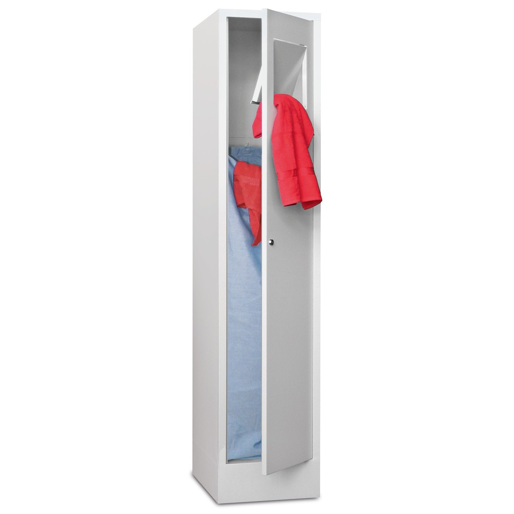 Product afbeelding: Waskast PAVOY, hxbxd 1.850 x 400 x 500 mm, met poten, lichtgrijs, lichtgrijs
