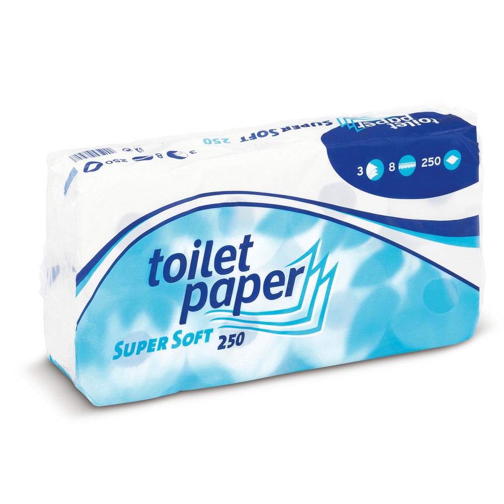 Productafbeelding nr. 2: Standaard 3-laags toiletpapier - 72 rollen van 250 vellen