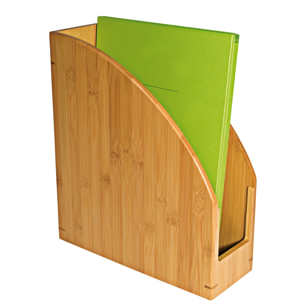 WEDO® Bambus Stehsammler A4, braun Produktabbildung: WEDO® Bambus Stehsammler A4, braun