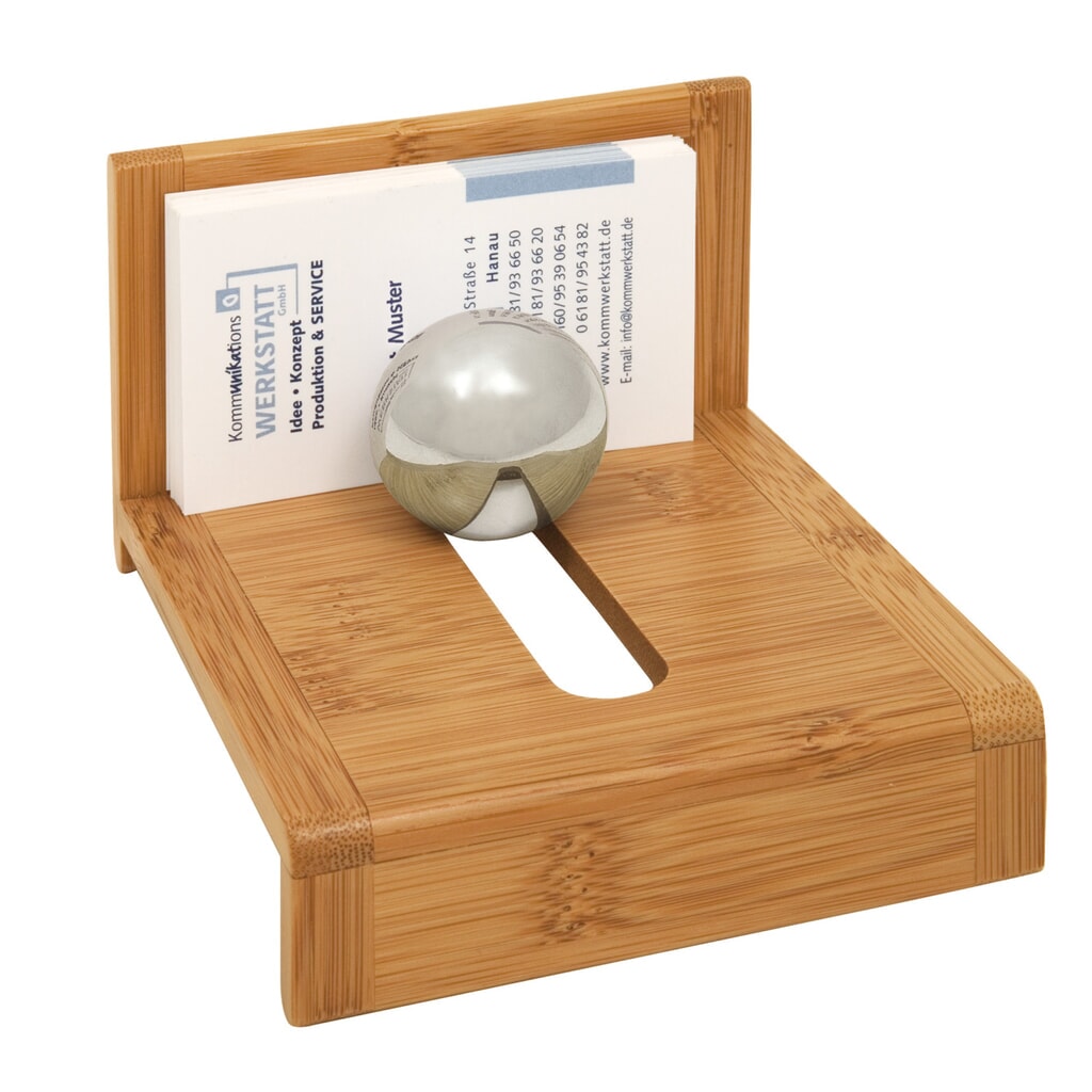 WEDO® Bambus Visitenkartenhalter, braun Produktabbildung: WEDO® Bambus Visitenkartenhalter, braun