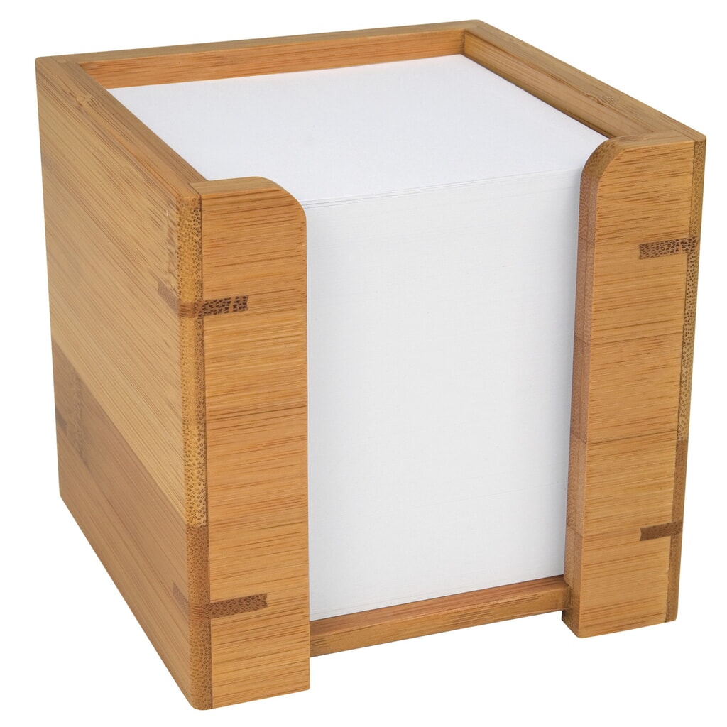WEDO® Bambus Zettelbox, braun Produktabbildung: WEDO® Bambus Zettelbox, braun