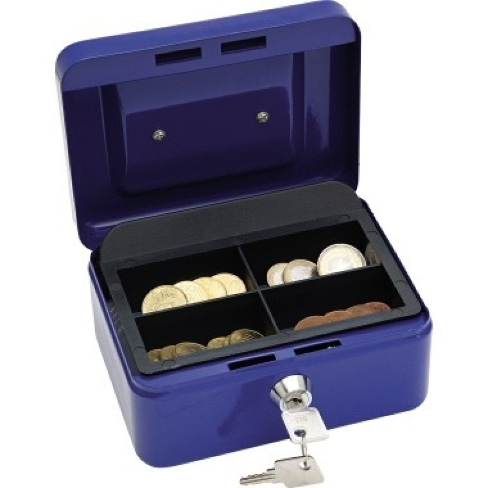 Produktabbildung: WEDO® Geldkassette 145103X 15,2x11,5x8cm Größe 1 blau
