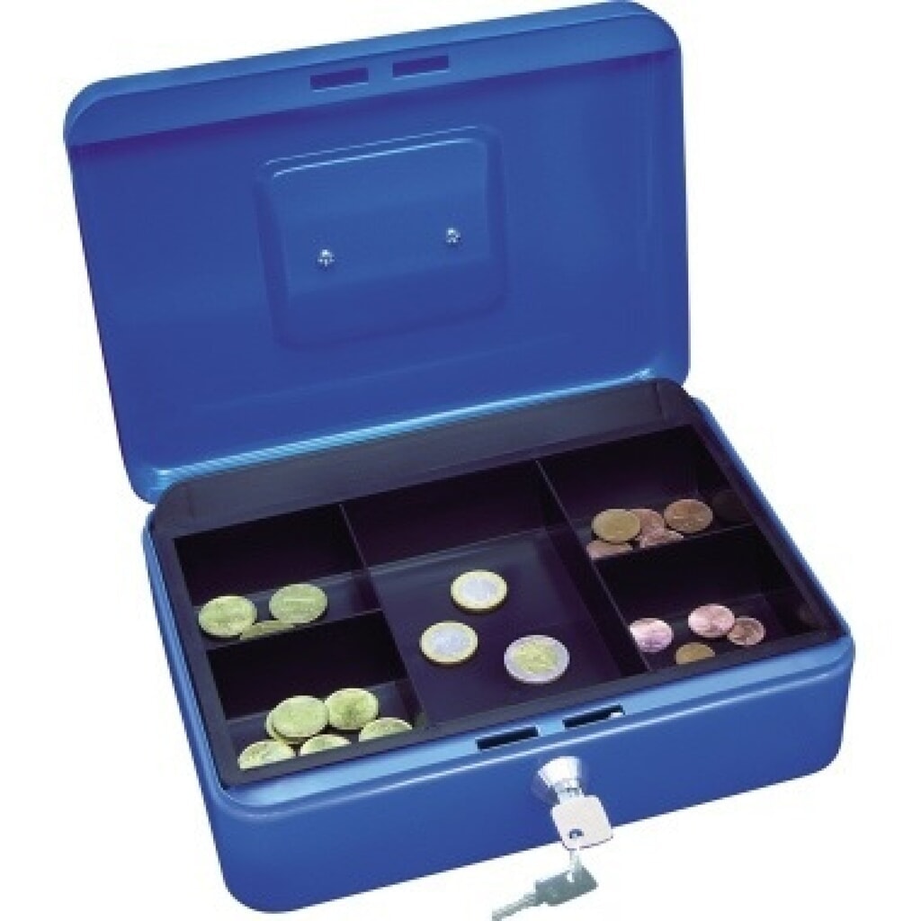 Produktabbildung: WEDO® Geldkassette 145303X 25x18x9cm Größe 3 blau