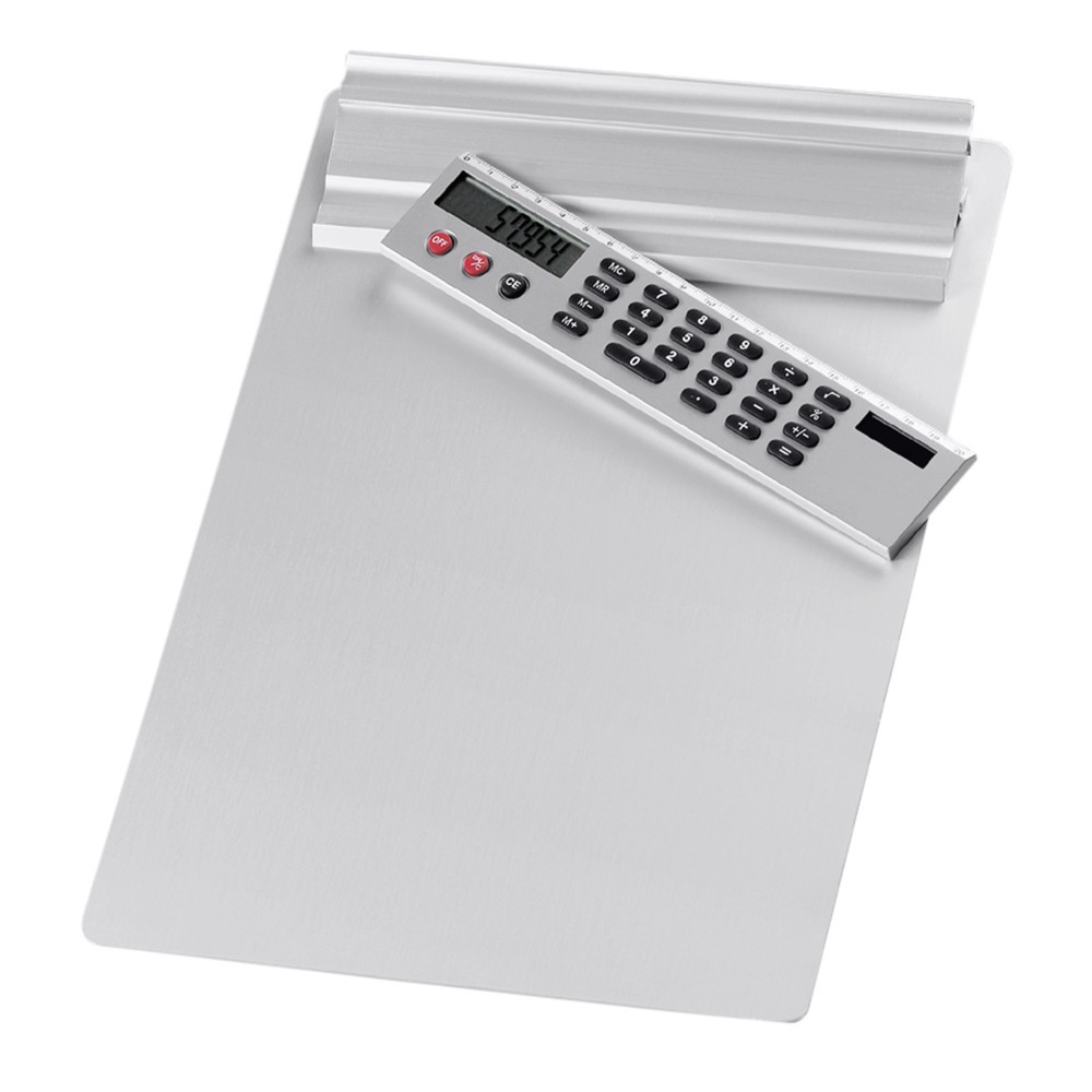 Product afbeelding: Klembord WEDO® van aluminium, met afneembare rekenmachine
