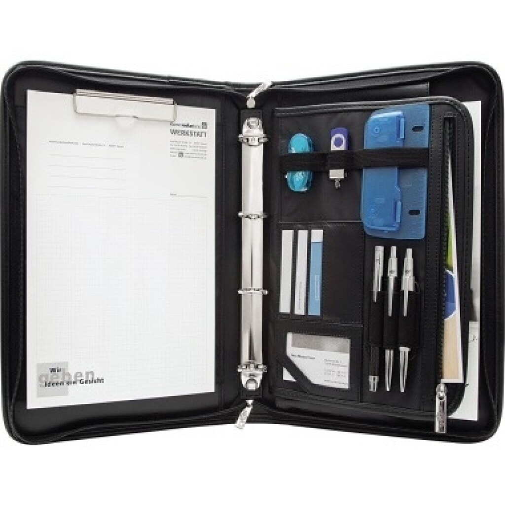 Produktabbildung: WEDO® Konferenzmappe Elegance 585001 DIN A4 Kunstleder schwarz