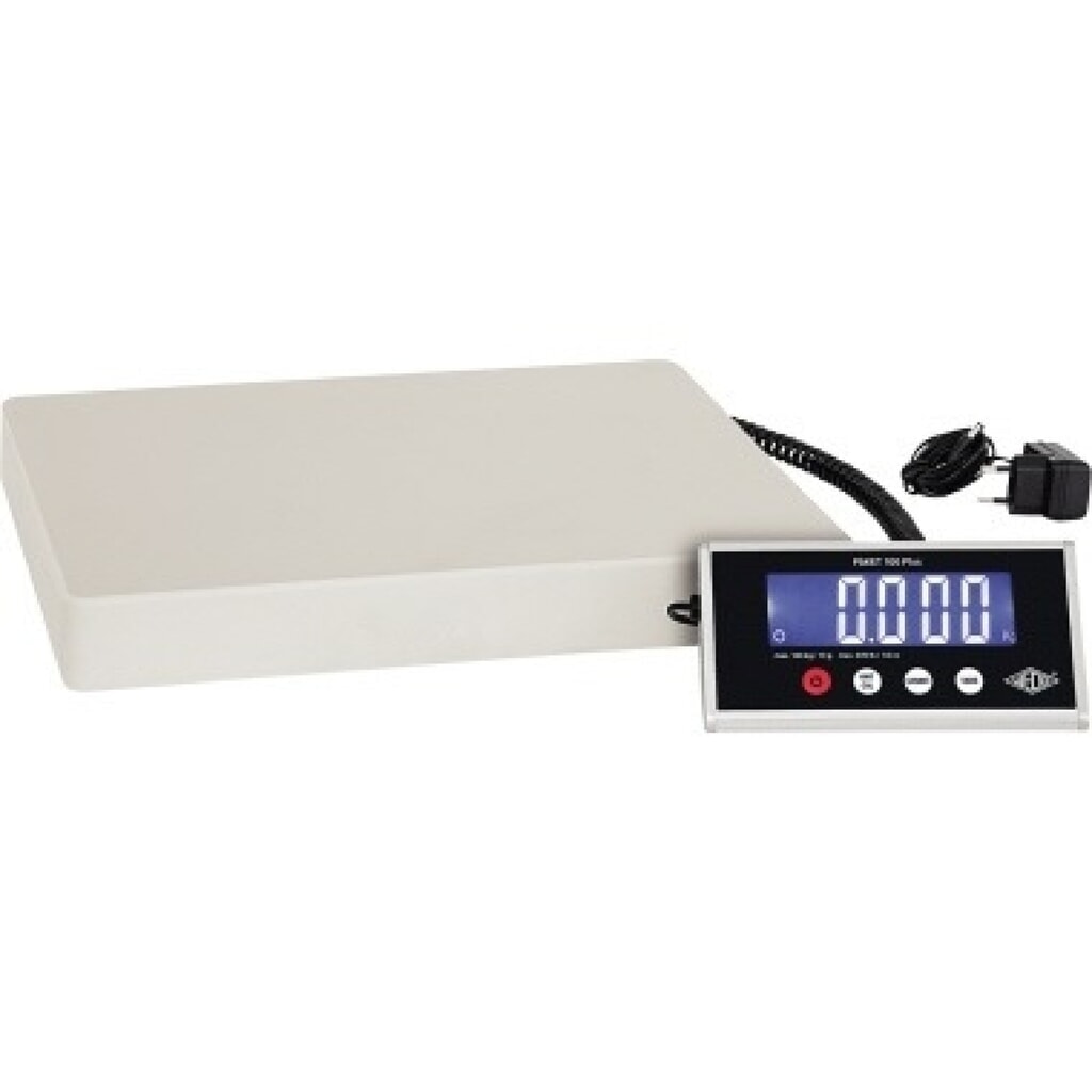 Produktabbildung: WEDO® Paketwaage PAKET 100 Plus 507610010 100kg +Netzgerät