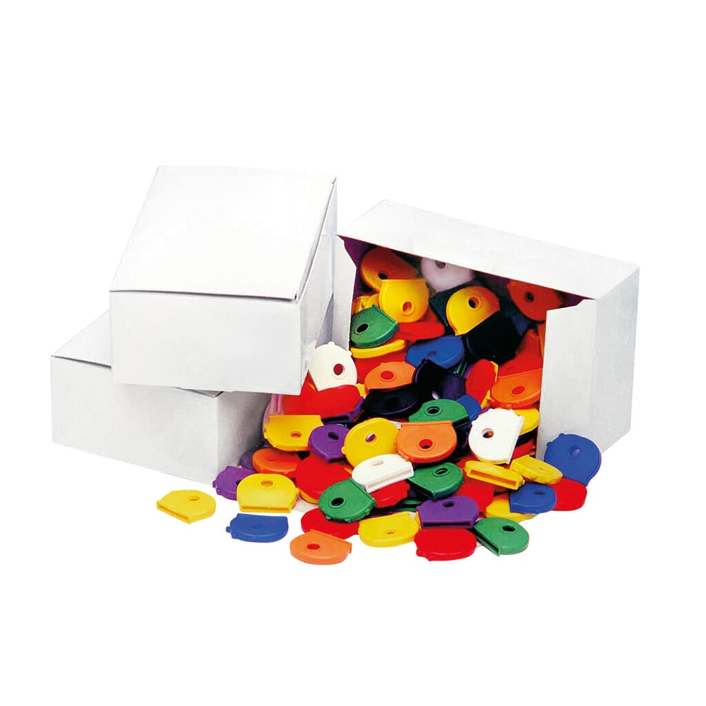 WEDO® Schlüsselkappen, rund, farblich sortiert, 100 Stk/VE Produktabbildung: WEDO® Schlüsselkappen, rund, farblich sortiert, 100 Stk/VE