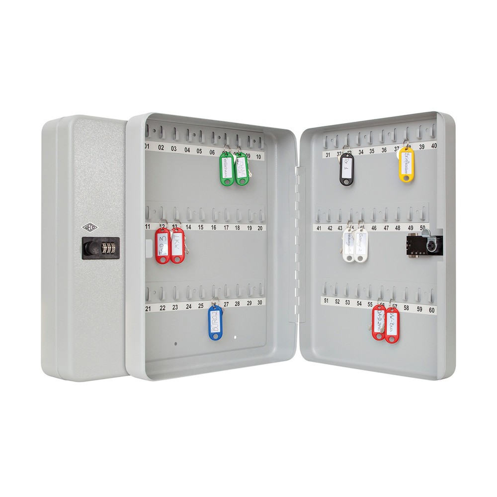 Produktabbildung Nr. 3: WEDO® Schlüsselschrank mit 3-stelligem Zahlenschloss, für 60 Schlüssel, lichtgrau