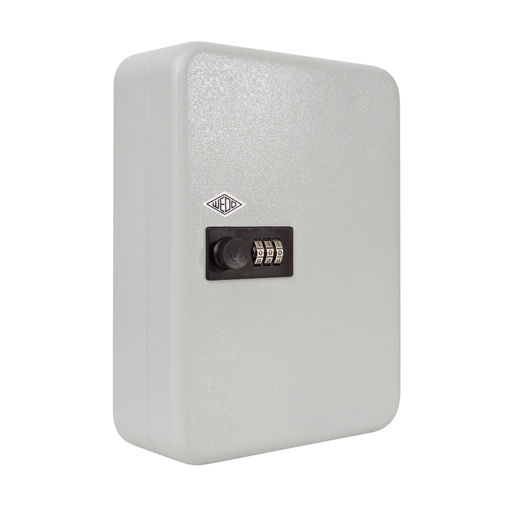 WEDO® Schlüsselschrank mit 3-stelligem Zahlenschloss, für 24 Schlüssel, lichtgrau Produktabbildung: WEDO® Schlüsselschrank mit 3-stelligem Zahlenschloss, für 24 Schlüssel, lichtgrau