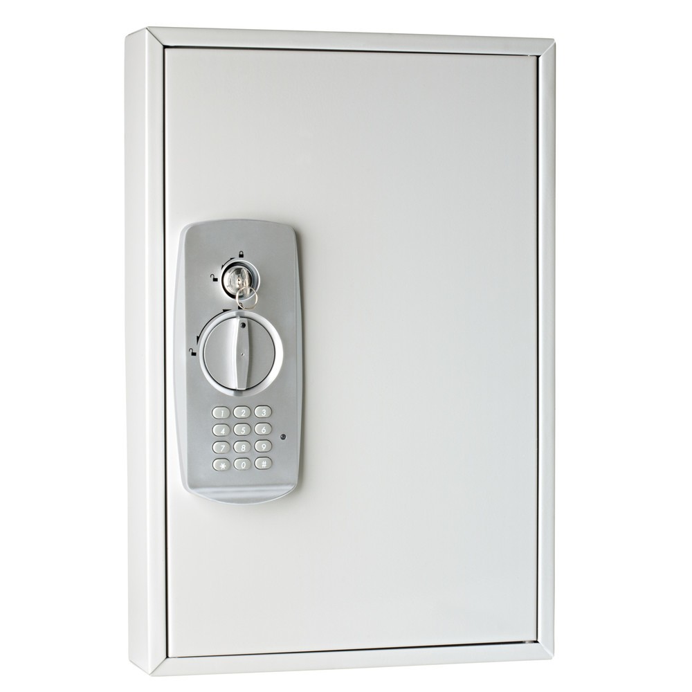 Produktabbildung Nr. 1: WEDO® Schlüsselschrank mit elektronischem Drehzahlenschloss, für 32 Schlüssel, lichtgrau