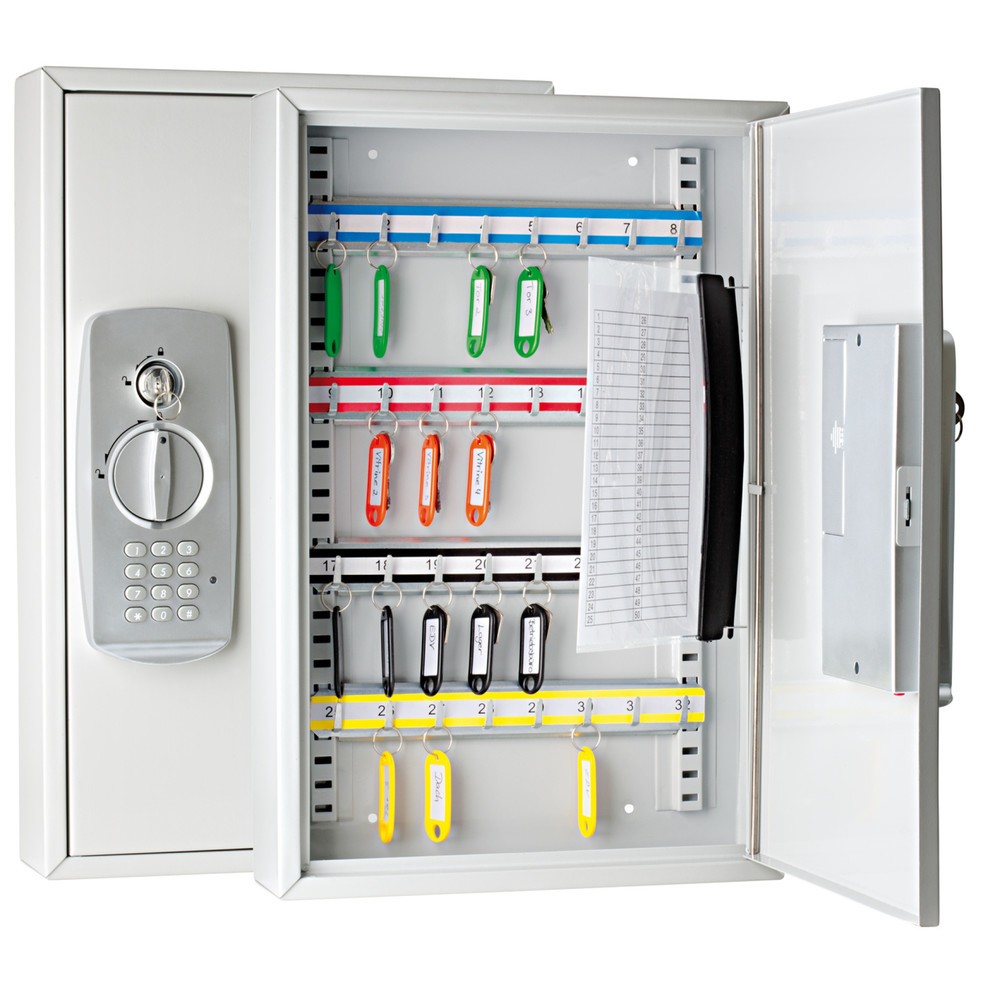 Produktabbildung Nr. 3: WEDO® Schlüsselschrank mit elektronischem Drehzahlenschloss, für 32 Schlüssel, lichtgrau