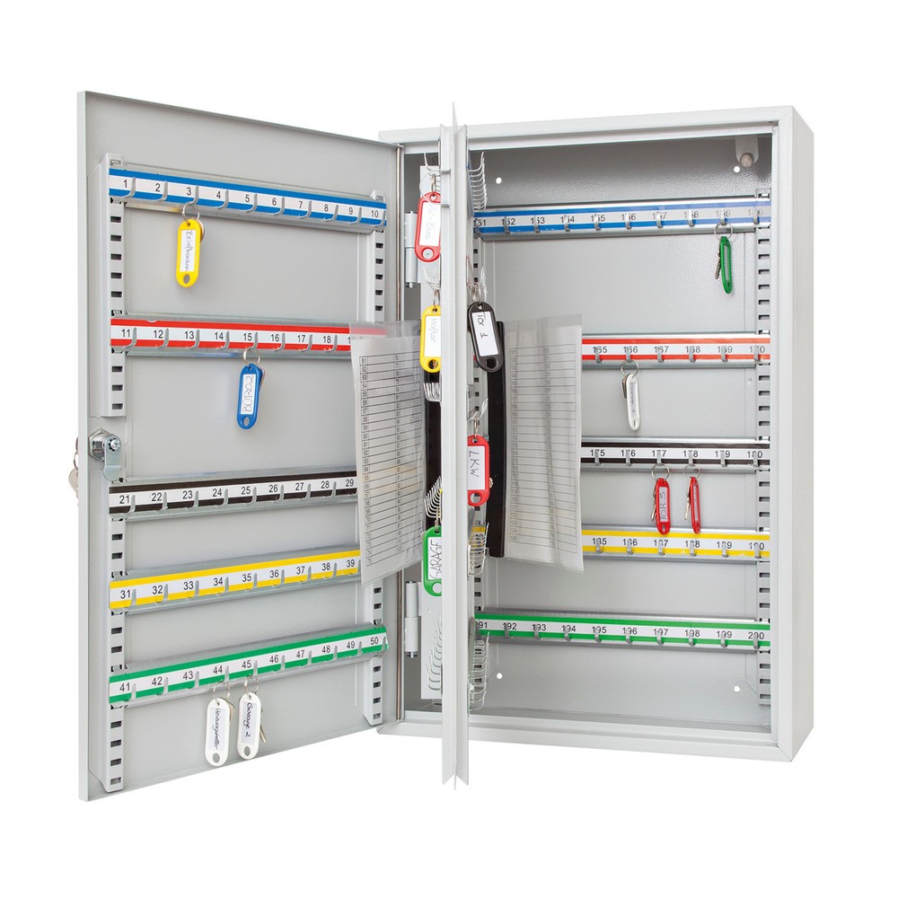 Produktabbildung Nr. 2: WEDO® Schlüsselschrank XL mit Standardschloss, für 200 Schlüssel, lichtgrau