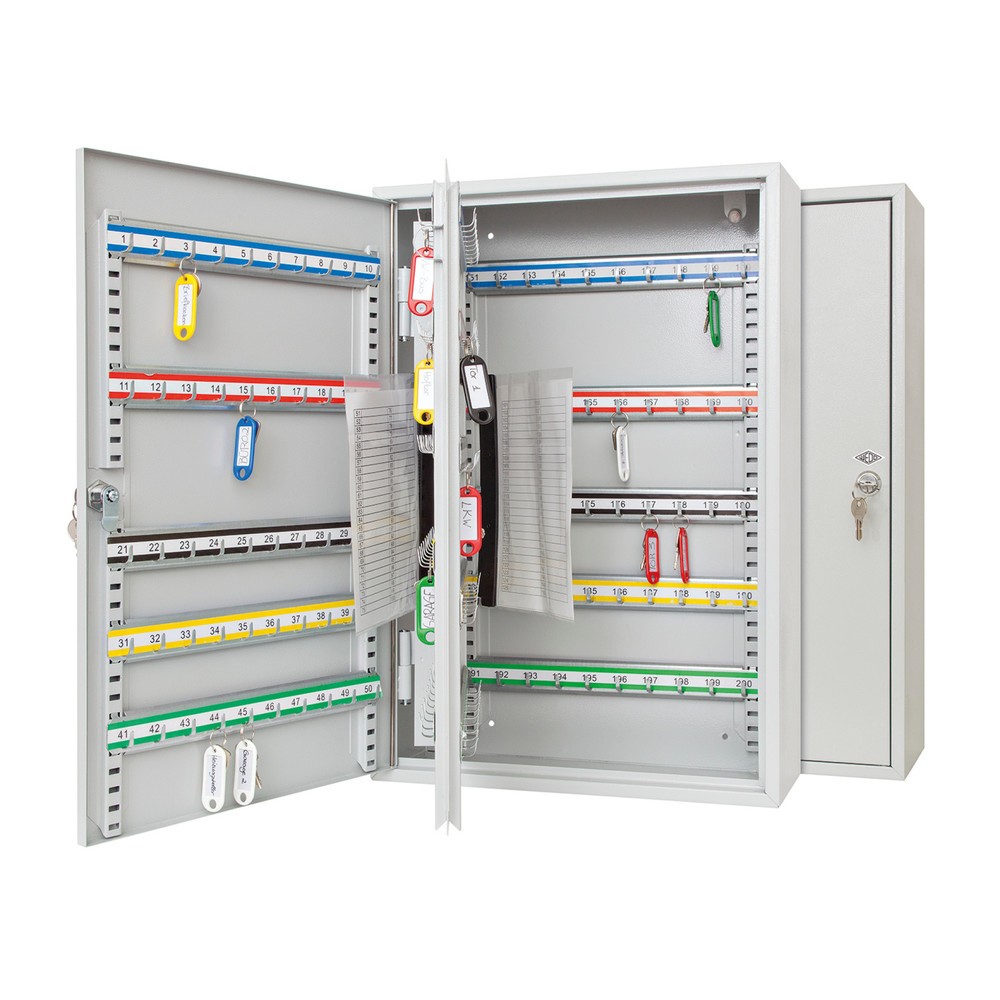 Produktabbildung Nr. 3: WEDO® Schlüsselschrank XL mit Standardschloss, für 200 Schlüssel, lichtgrau