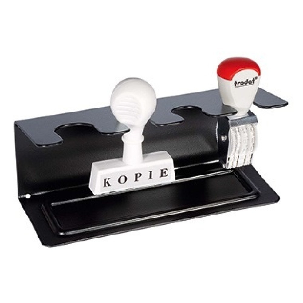 Produktabbildung: WEDO® Stempelträger 640401 4fach gerade Metall schwarz
