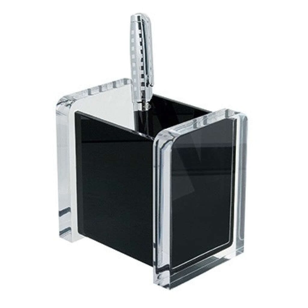 WEDO® Stifteköcher Acryl Exclusiv 604001 1Fach gk/sw Produktabbildung: WEDO® Stifteköcher Acryl Exclusiv 604001 1Fach gk/sw