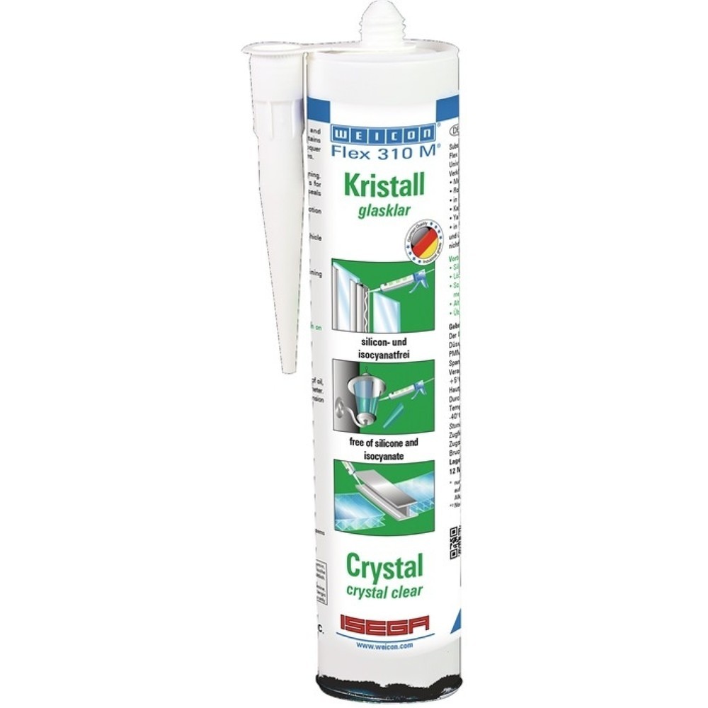 Produktabbildung: WEICON Kleb- u.Dichtstoff Flex 310 M® Kristall transp.310 ml Kartusche