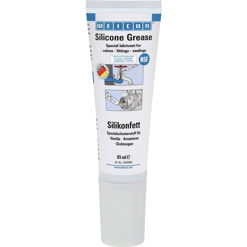 Produktabbildung: WEICON Silikonfett, transparent, NSF-H1, Tube, 85 g