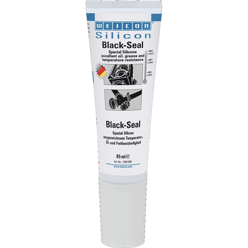 WEICON Spezialsilikon Black-Seal schwarz 85 ml Tube Produktabbildung Nr. 2: WEICON Spezialsilikon Black-Seal schwarz 85 ml Tube