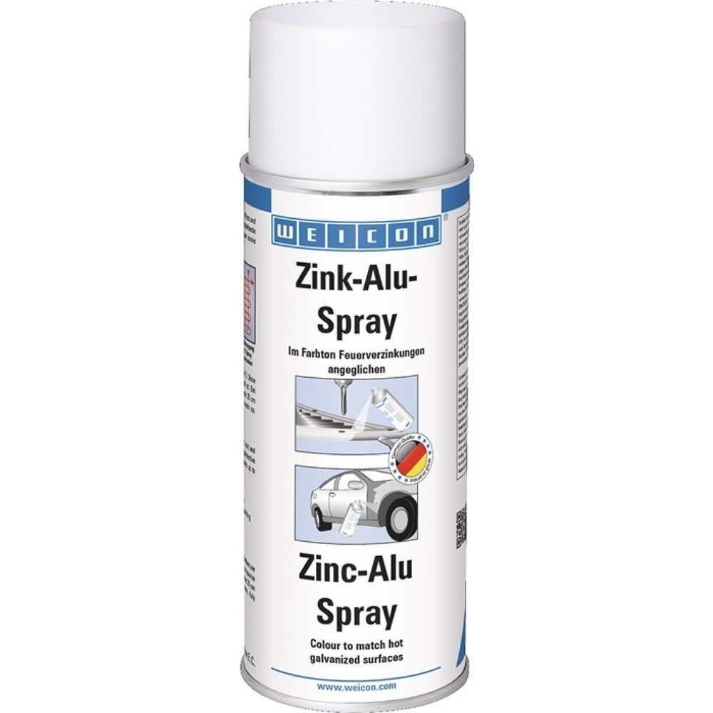 Produktabbildung: WEICON Zinkaluspray, 400 ml, alufarben, Spraydose