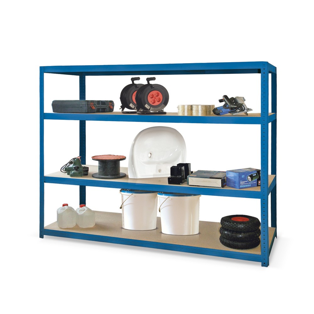 Produktabbildung: Weitspannregal, GF, FL 350 kg, HxBxT 1.600 x 1.500 x 600 mm