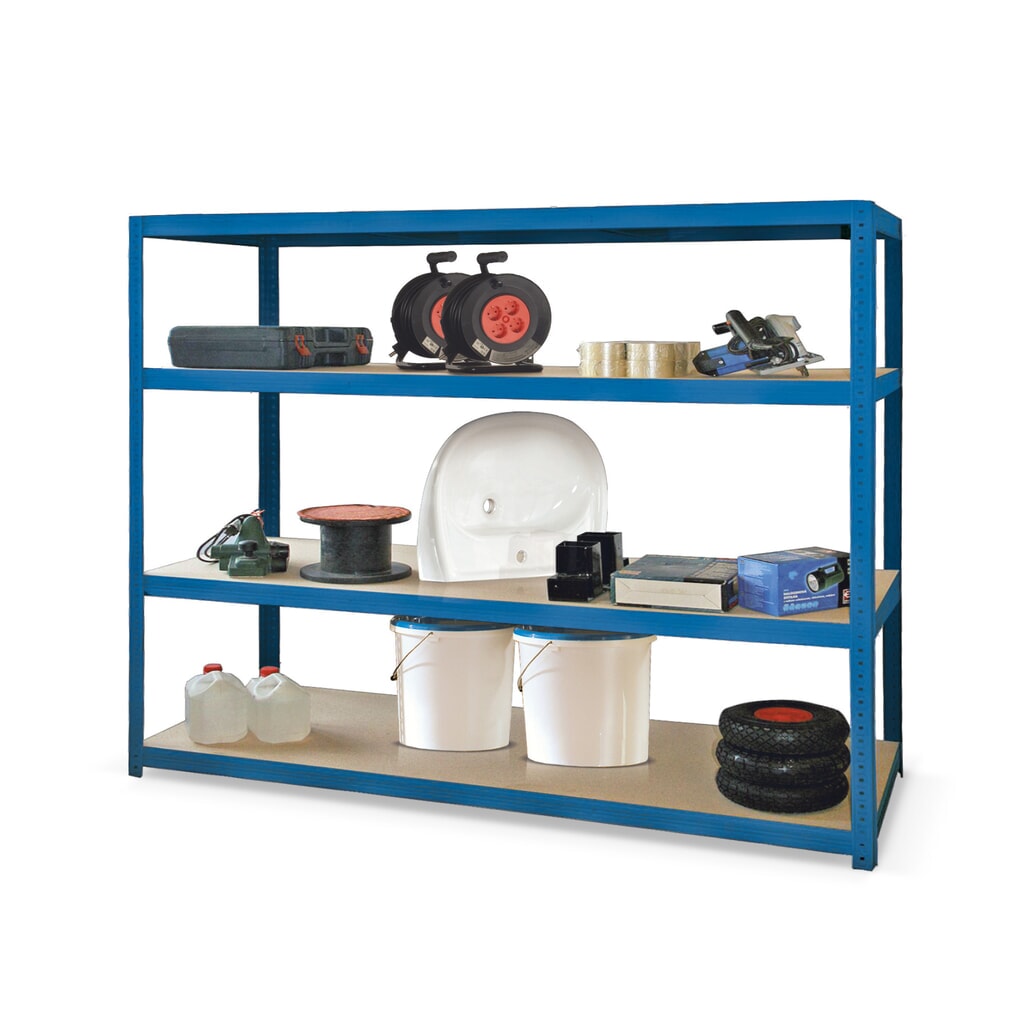 Produktabbildung: Weitspannregal, GF, FL 350 kg, HxBxT 1.600 x 1.500 x 600 mm
