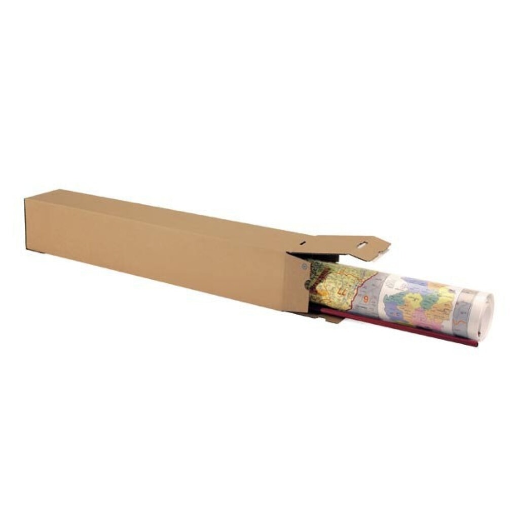 Wellpapp-Faltkarton 1-wellig, 105 x 105 x 430 mm Produktabbildung: Wellpapp-Faltkarton 1-wellig, 105 x 105 x 430 mm