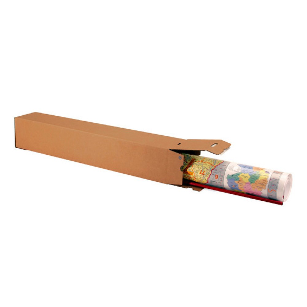 Produktabbildung: Wellpapp-Faltkarton 1-wellig, 105 x 105 x 610 mm, Qualität 1.40 B