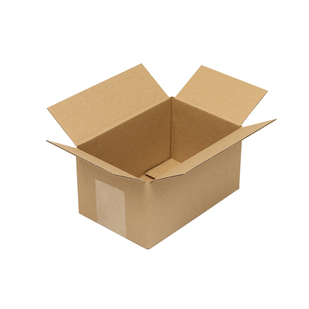 Wellpapp-Faltkarton 1-wellig, 180 x 120 x 100 mm, Qualität 1.10 E, braun Produktabbildung: Wellpapp-Faltkarton 1-wellig, 180 x 120 x 100 mm, Qualität 1.10 E, braun