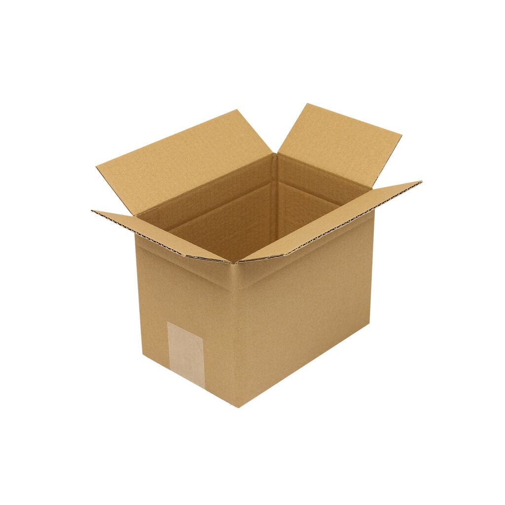 Wellpapp-Faltkarton 1-wellig, 200 x 130 x 150 mm, Qualität 1.10 B, braun Produktabbildung: Wellpapp-Faltkarton 1-wellig, 200 x 130 x 150 mm, Qualität 1.10 B, braun