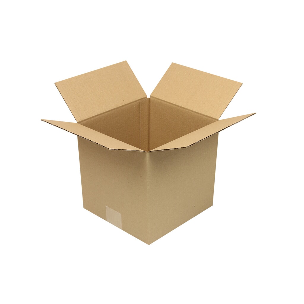 Wellpapp-Faltkarton 1-wellig, 220 x 210 x 210 mm, Qualität 1.20 B, braun Produktabbildung: Wellpapp-Faltkarton 1-wellig, 220 x 210 x 210 mm, Qualität 1.20 B, braun