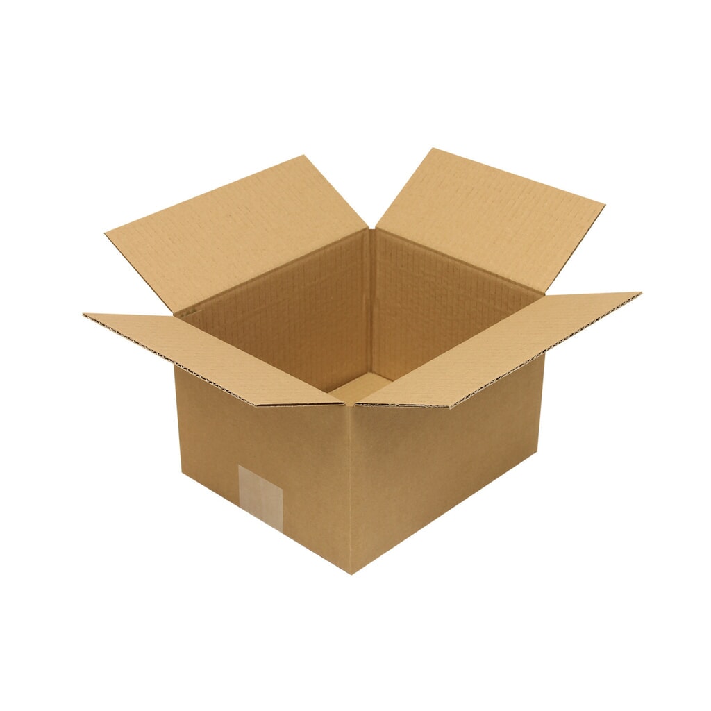 Wellpapp-Faltkarton 1-wellig, 230 x 190 x 140 mm, Qualität 1.20 B, braun Produktabbildung: Wellpapp-Faltkarton 1-wellig, 230 x 190 x 140 mm, Qualität 1.20 B, braun