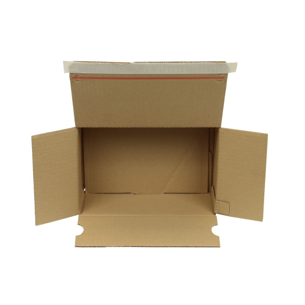 Produktabbildung Nr. 2: Wellpapp-Faltkarton 1-wellig, 230x160x80mm, A5, Qual.1.2B, braun, Automatikboden