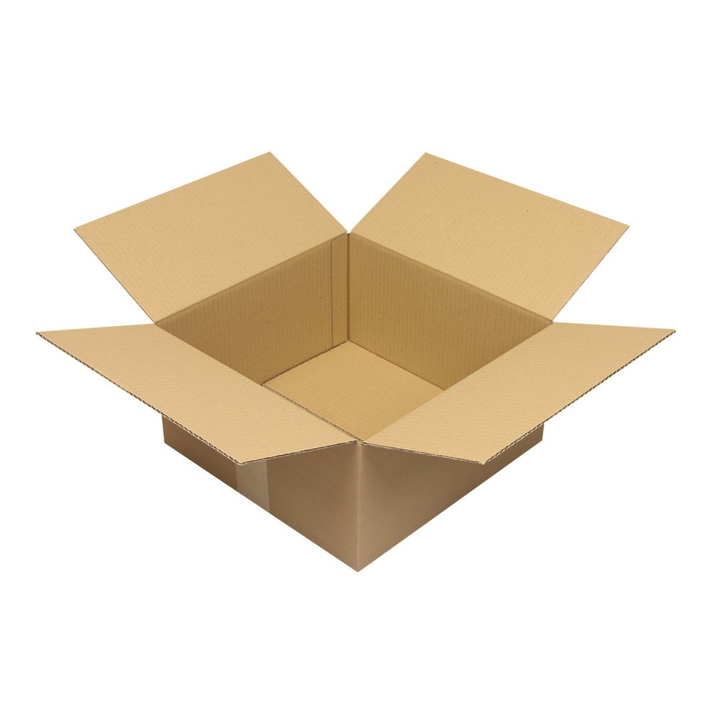 Produktabbildung: Wellpapp-Faltkarton 1-wellig, 300 x 300 x 150 mm, Qual. 1.2B, braun