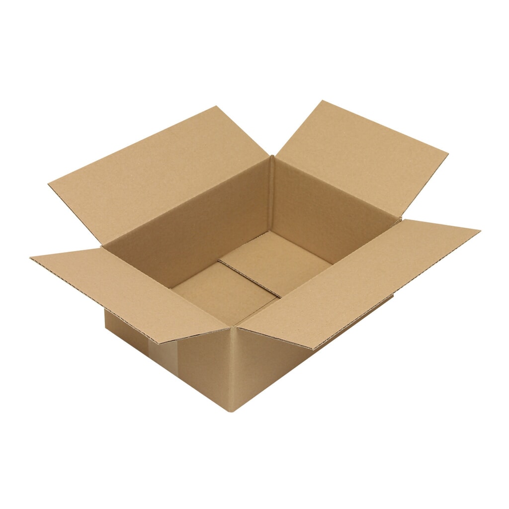 Wellpapp-Faltkarton 1-wellig, 305 x 215 x 120 mm, Qual. 1.2B, braun Produktabbildung: Wellpapp-Faltkarton 1-wellig, 305 x 215 x 120 mm, Qual. 1.2B, braun