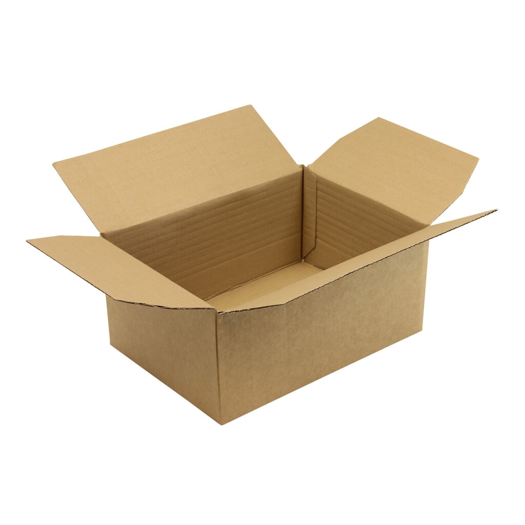 Wellpapp-Faltkarton 1-wellig, 305 x 215 x 40 - 140 mm, Qualität 1.20 B, braun Produktabbildung: Wellpapp-Faltkarton 1-wellig, 305 x 215 x 40 - 140 mm, Qualität 1.20 B, braun