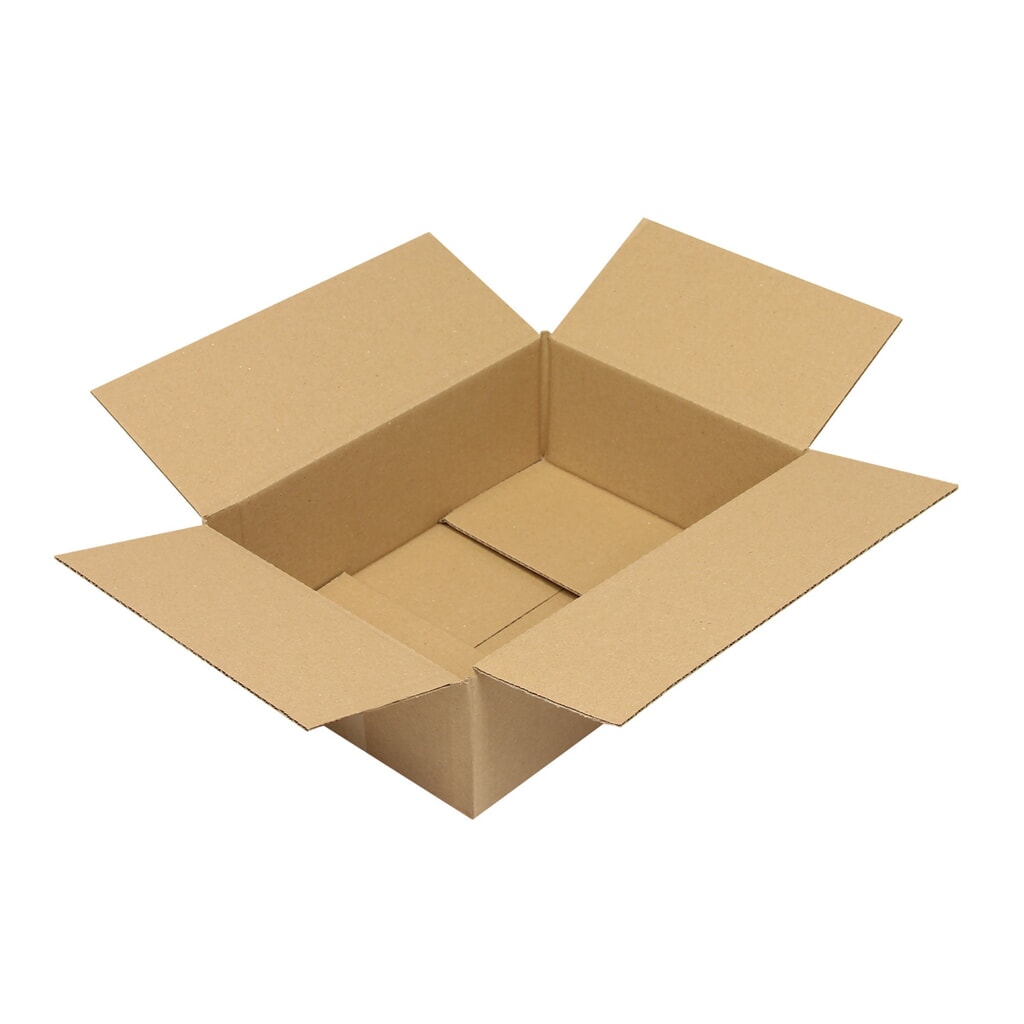 Wellpapp-Faltkarton 1-wellig, 310 x 220 x 100 mm, A4, Qual. 1.20 B, braun Produktabbildung: Wellpapp-Faltkarton 1-wellig, 310 x 220 x 100 mm, A4, Qual. 1.20 B, braun