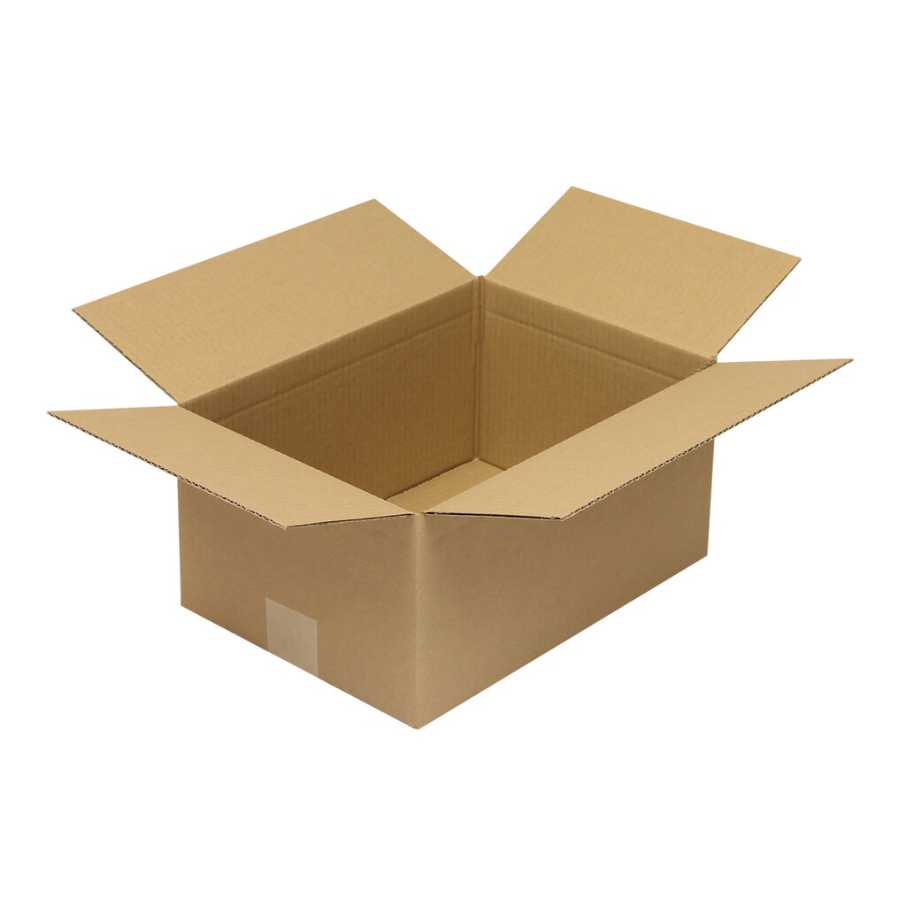 Produktabbildung: Wellpapp-Faltkarton 1-wellig, 325 x 230 x 160 mm, Qualität 1.20 B, braun