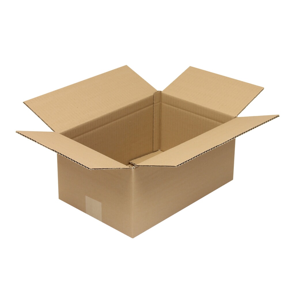 Wellpapp-Faltkarton 1-wellig, 350 x 230 x 160 mm, Qualität 1.20 C, braun Produktabbildung: Wellpapp-Faltkarton 1-wellig, 350 x 230 x 160 mm, Qualität 1.20 C, braun