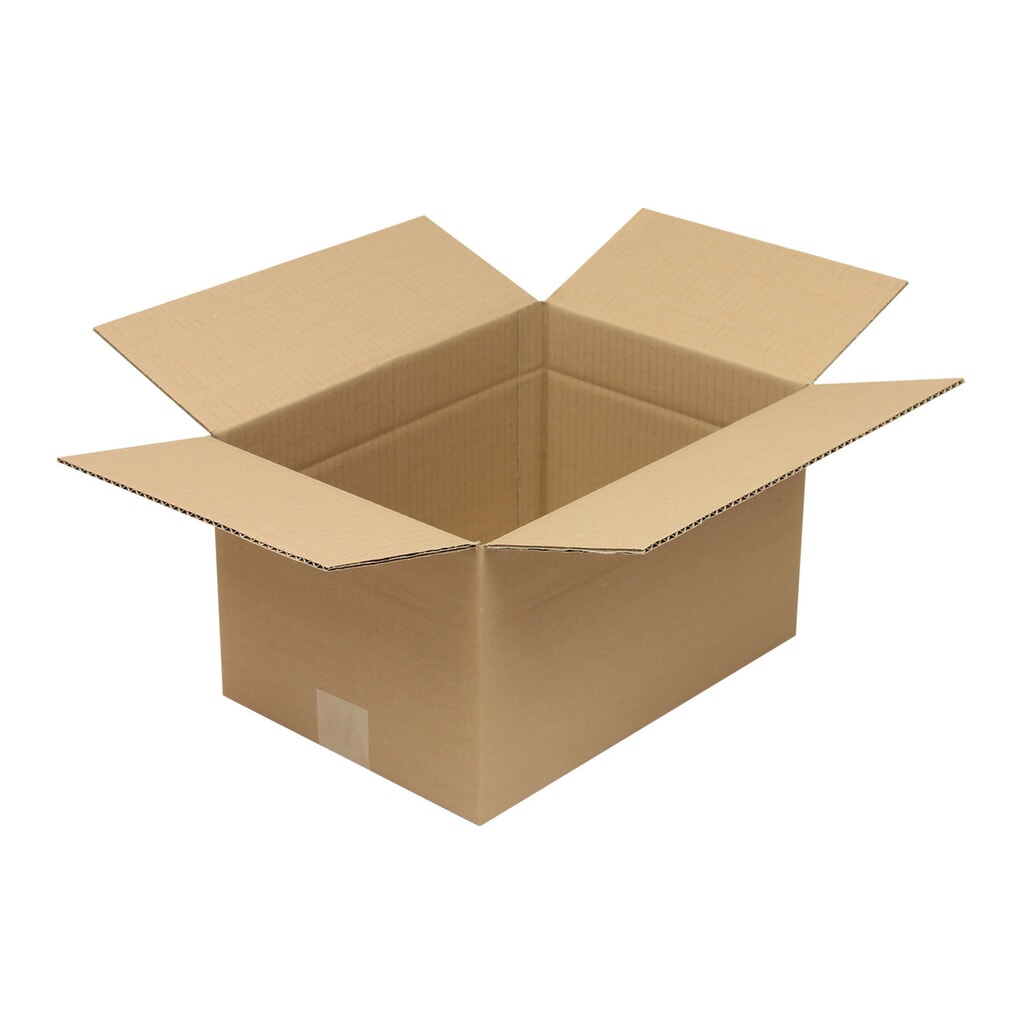 Wellpapp-Faltkarton 1-wellig, 350 x 250 x 200 mm, Qualität 1.20 C, braun Produktabbildung: Wellpapp-Faltkarton 1-wellig, 350 x 250 x 200 mm, Qualität 1.20 C, braun