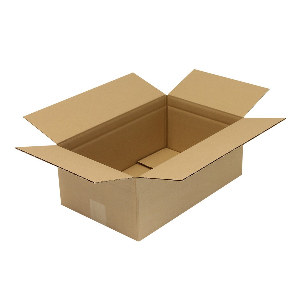 Produktabbildung: Wellpapp-Faltkarton 1-wellig, 400 x 250 x 150 mm, Qualität 1.30 C, braun