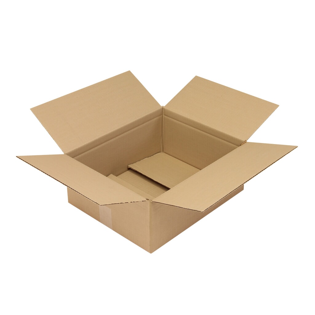Wellpapp-Faltkarton 1-wellig, 400 x 330 x 160 mm, Qualität 1.30 C, braun Produktabbildung: Wellpapp-Faltkarton 1-wellig, 400 x 330 x 160 mm, Qualität 1.30 C, braun