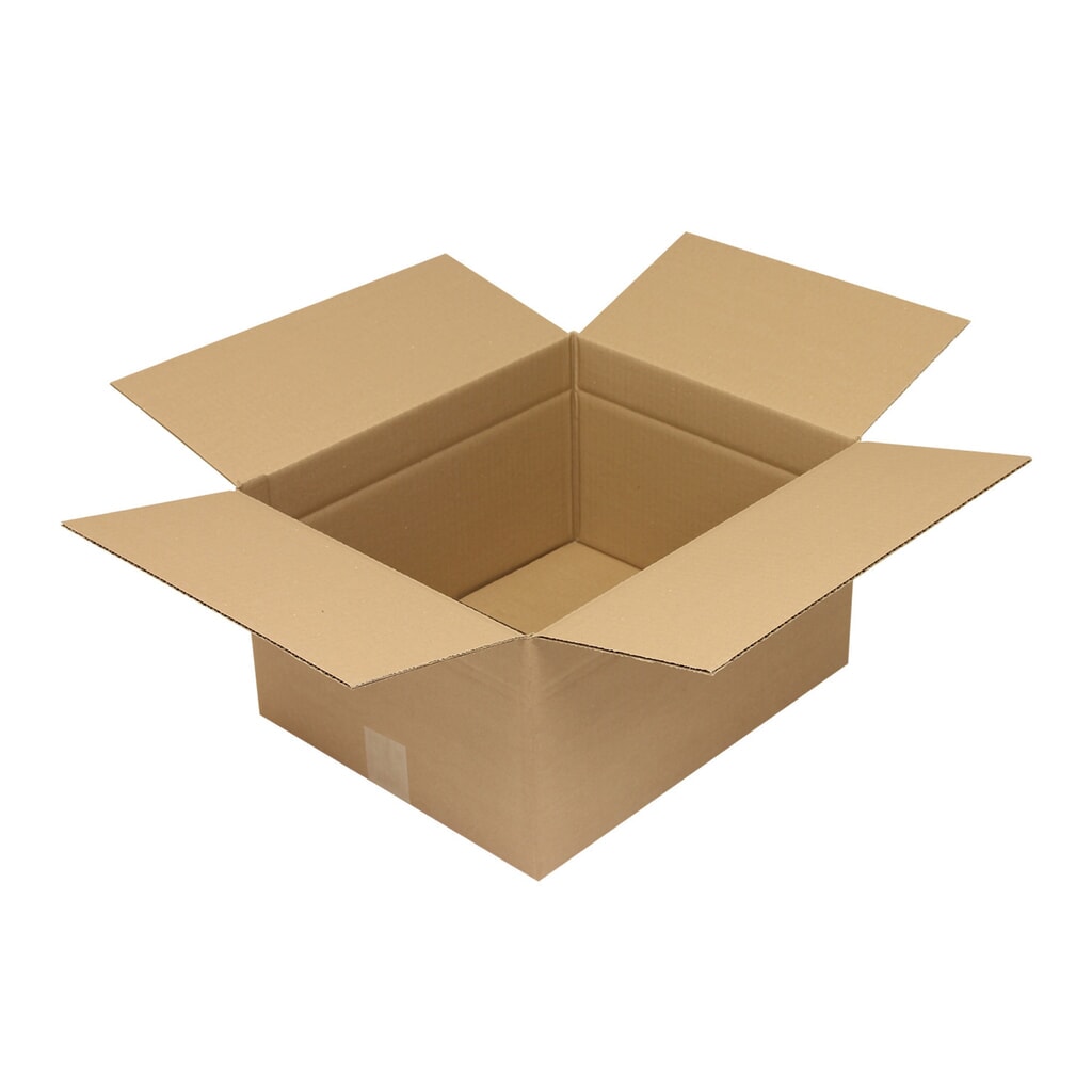 Wellpapp-Faltkarton 1-wellig, 400 x 330 x 220 mm, Qualität 1.30 C, braun Produktabbildung: Wellpapp-Faltkarton 1-wellig, 400 x 330 x 220 mm, Qualität 1.30 C, braun