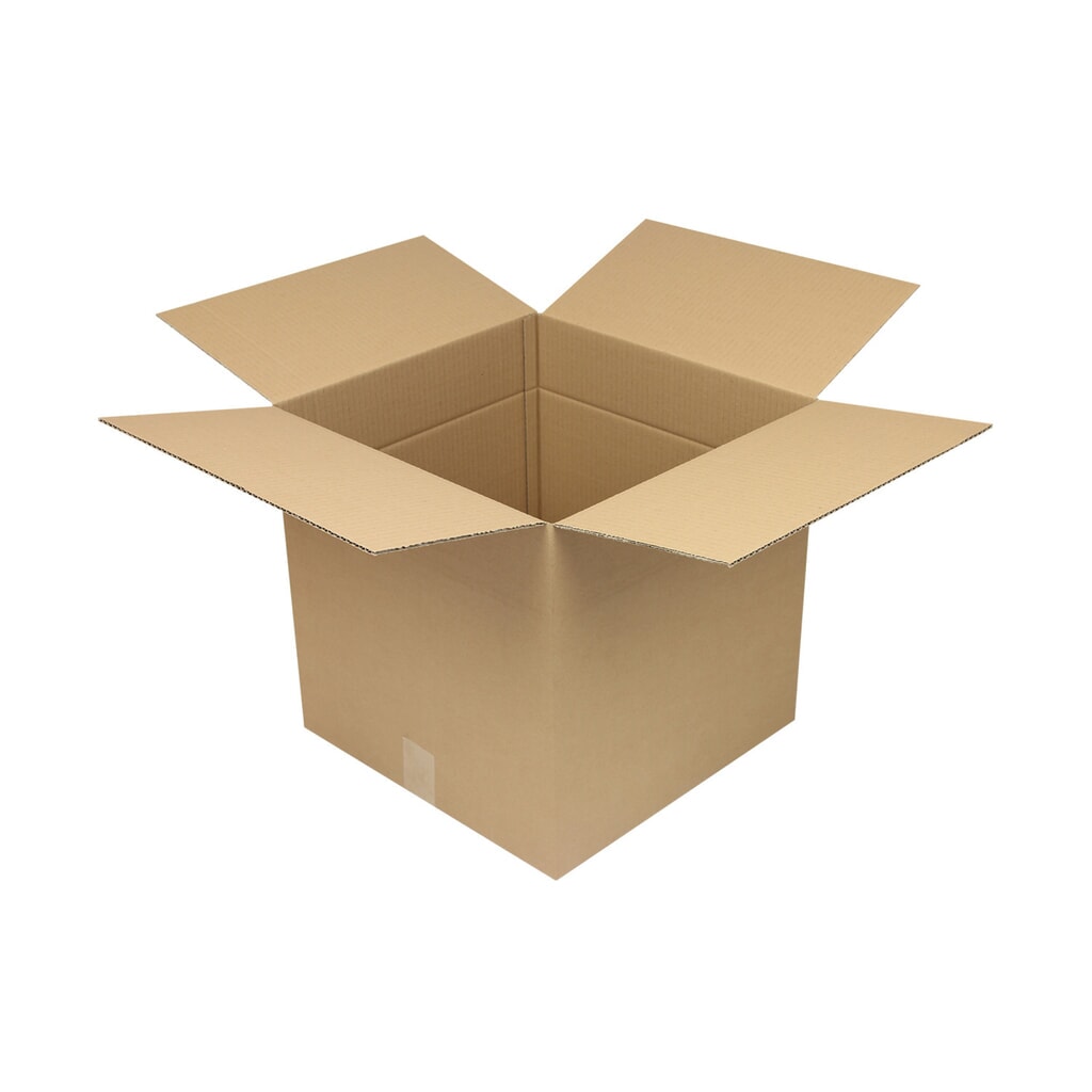 Wellpapp-Faltkarton 1-wellig, 400 x 400x 400 mm, Qual. 1.30 C, braun Produktabbildung: Wellpapp-Faltkarton 1-wellig, 400 x 400x 400 mm, Qual. 1.30 C, braun
