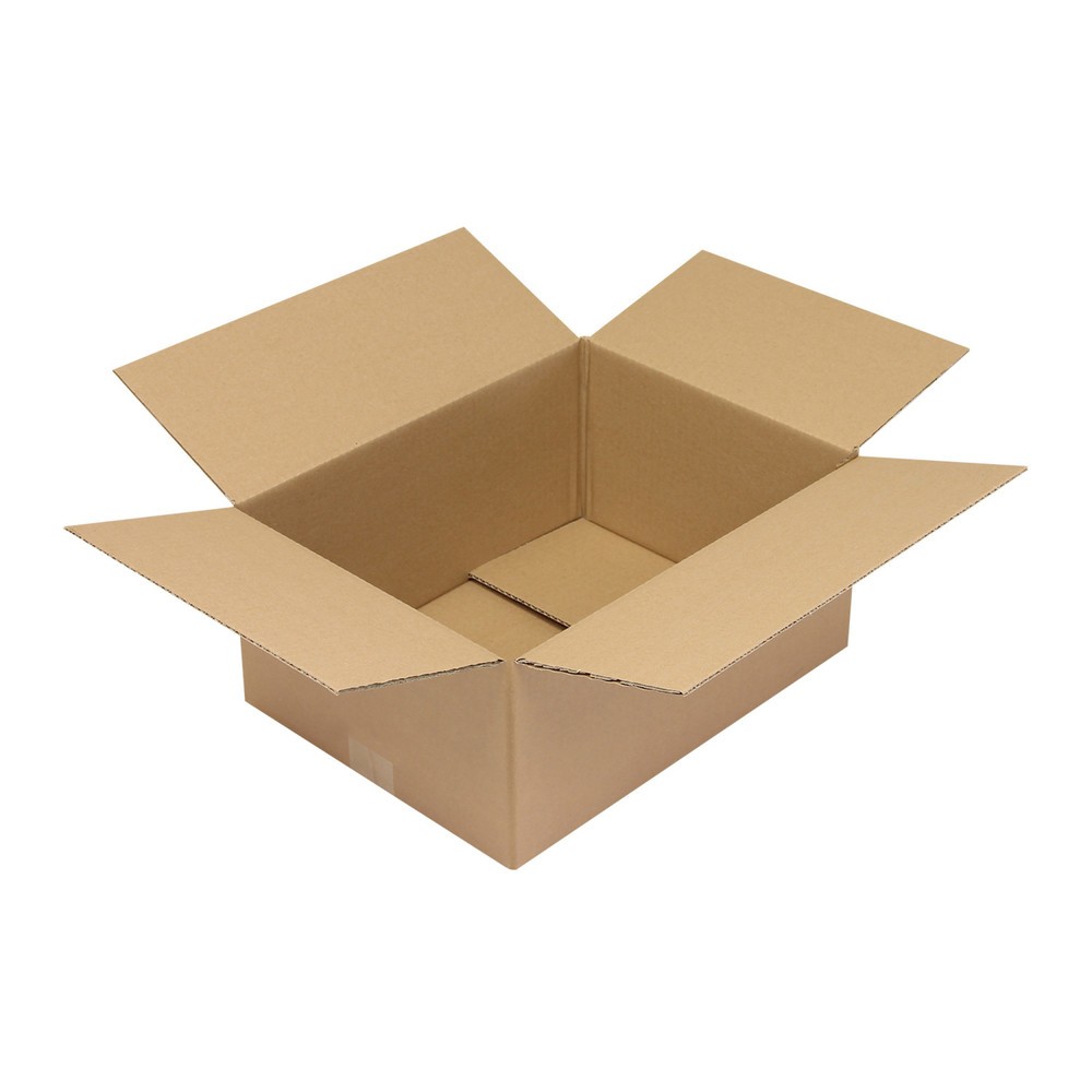 Produktabbildung: Wellpapp-Faltkarton, 1-wellig, 400x300x180 mm (L x B x H),Qualität 1.30, braun
