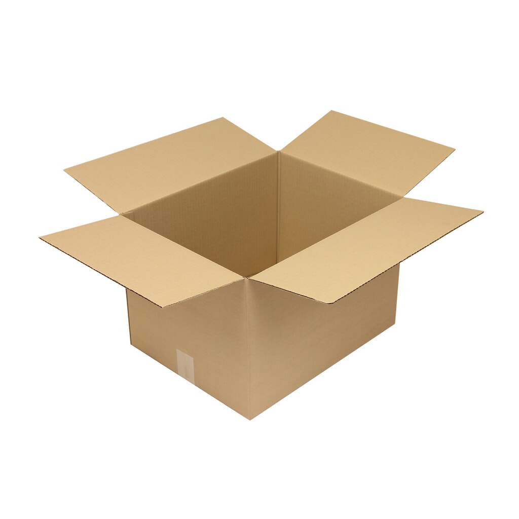 Wellpapp-Faltkarton 1-wellig, 450 x 350 x 300 mm, Qual. 1.30 C, braun Produktabbildung: Wellpapp-Faltkarton 1-wellig, 450 x 350 x 300 mm, Qual. 1.30 C, braun