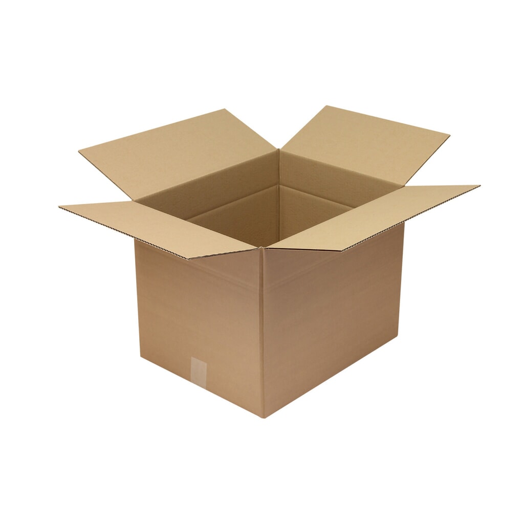 Wellpapp-Faltkarton 1-wellig, 500 x 400 x 400 mm, Qual. 1.30 C, braun Produktabbildung: Wellpapp-Faltkarton 1-wellig, 500 x 400 x 400 mm, Qual. 1.30 C, braun