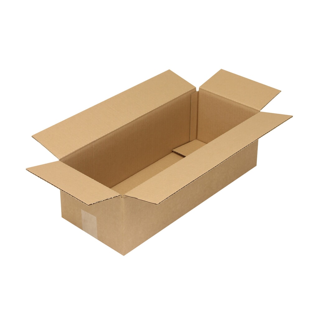 Wellpapp-Faltkarton, 1-wellig, 500x200x150mm (L x B x H), Qualität 1.30C, braun Produktabbildung: Wellpapp-Faltkarton, 1-wellig, 500x200x150mm (L x B x H), Qualität 1.30C, braun