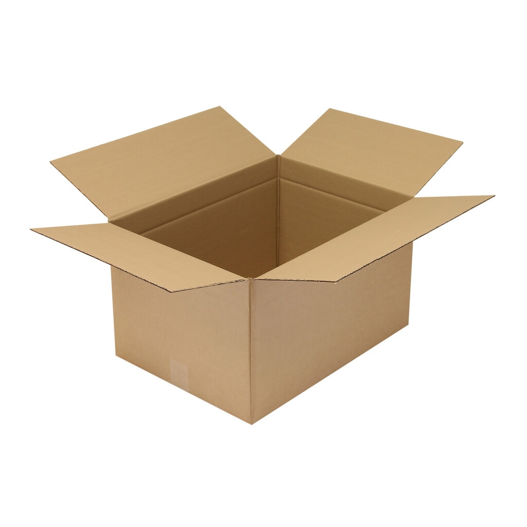 Wellpapp-Faltkarton 1-wellig, 520 x 380 x 300 mm, Qualität 1.30 C, braun Produktabbildung: Wellpapp-Faltkarton 1-wellig, 520 x 380 x 300 mm, Qualität 1.30 C, braun
