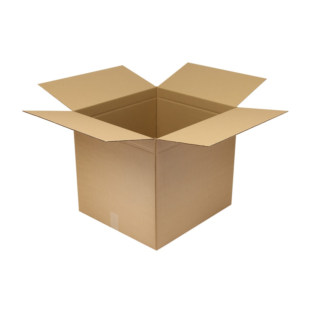 Wellpapp-Faltkarton 1-wellig, 550 x 500 x 500 mm, Qualität 1.30 C, braun Produktabbildung: Wellpapp-Faltkarton 1-wellig, 550 x 500 x 500 mm, Qualität 1.30 C, braun
